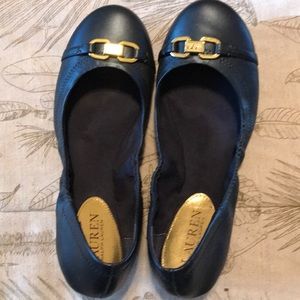 Ralph Lauren Navy Flats